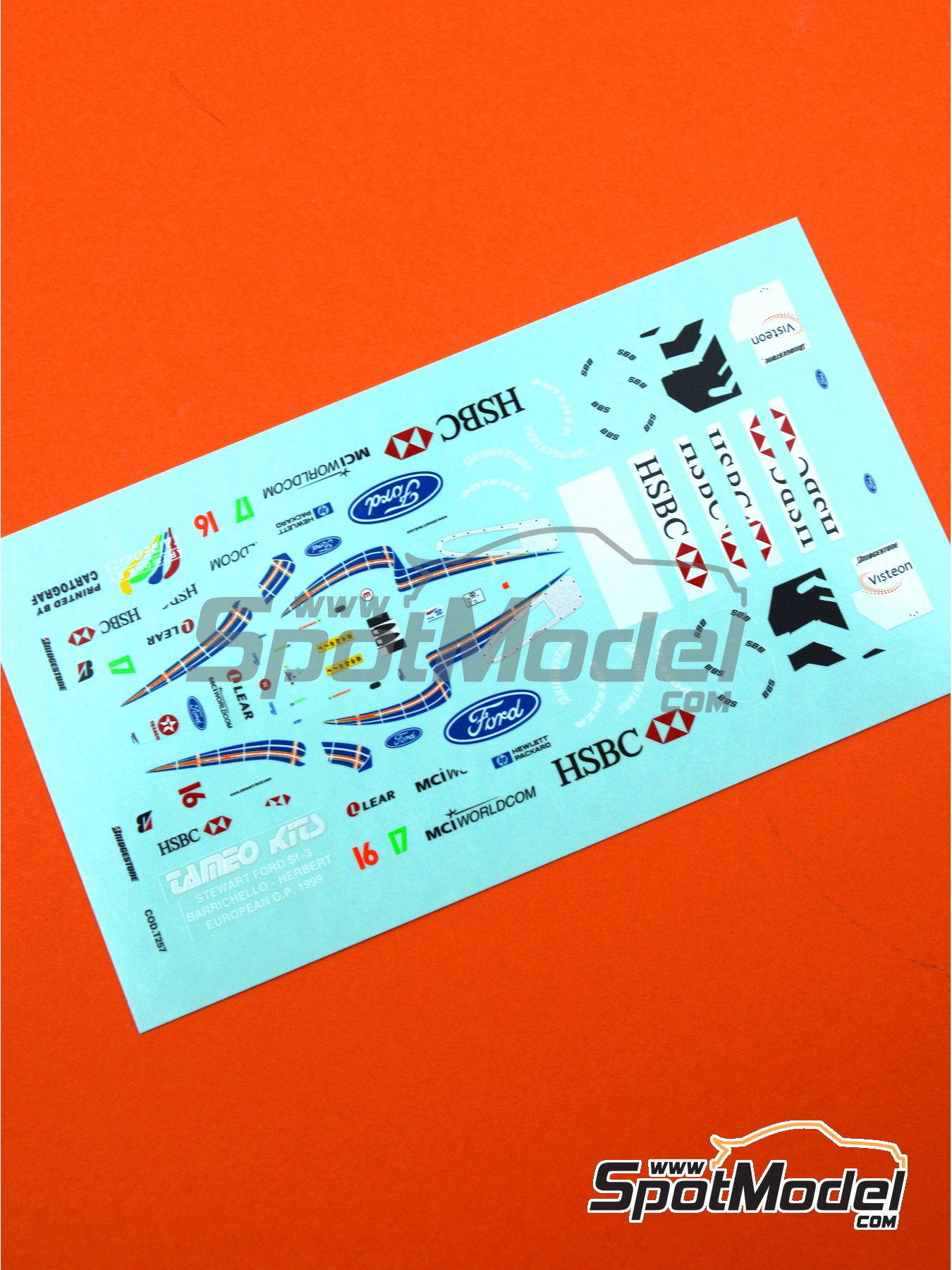 Tameo Kits DK282: Marking / livery 1/43 scale - Stewart Ford SF3